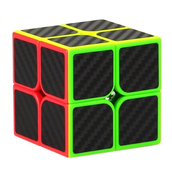 mipozor qiyi carbon fiber magic cube 2x2x2 2 2 2 smooth magic cubo speed 2x2 2