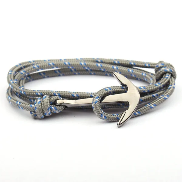1Pcs Lot 29Style Titanium Steel Anchor Bracelet Nylon Rope Genuine Colorful Bracelet Bangles For Men