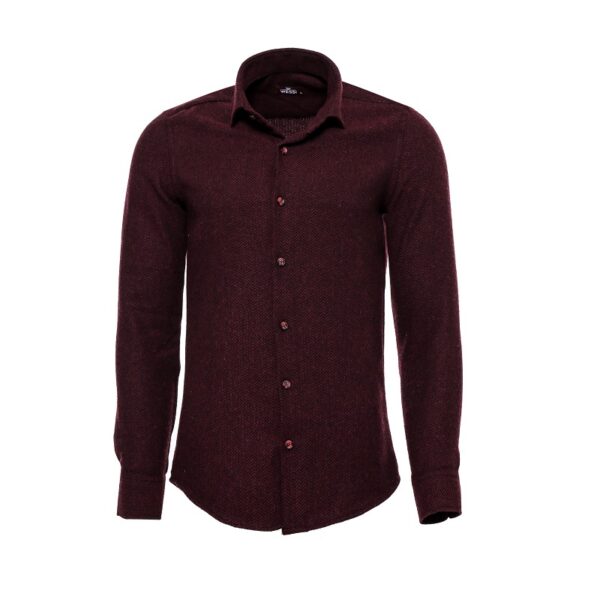 burgundy plain slim fit lumberjack shirt winter shirt wessi 179613 45 B