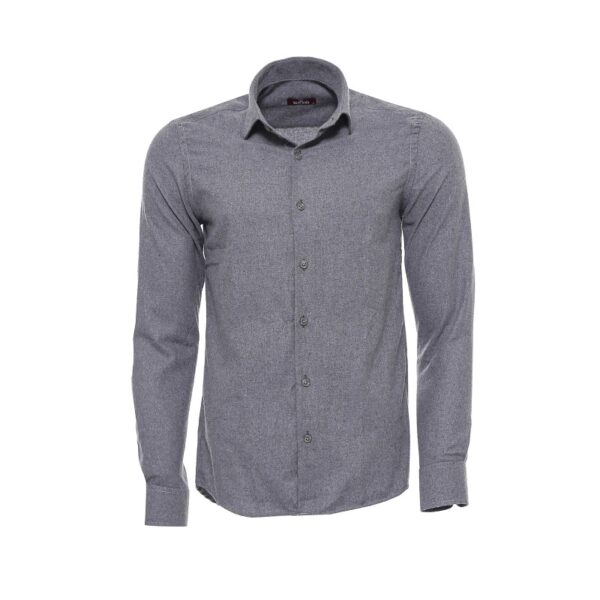 mens slim fit cotton plain grey shirt slim fit shirt wessi 178645 45 B
