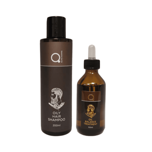 Oily Hair Shampoo Oil Balance Treatment Lotion Σαμπουάν 220ml Λοσιόν 100ml Κατά Τις Λιπαρότητας από την Qure