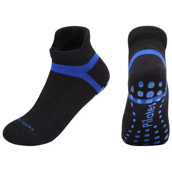 pilates socks black μπλε