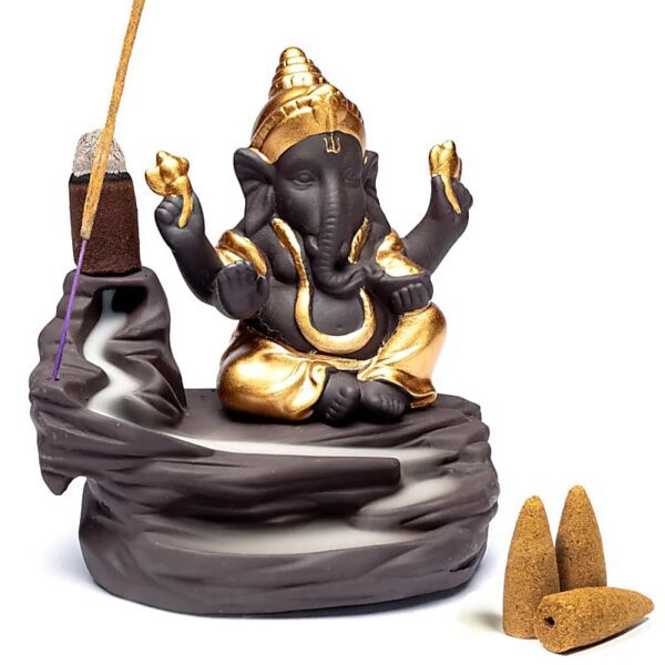 Backflow incense burner Ganesh