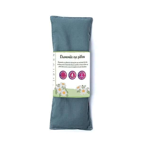 Eye pillow chamomile with organic flax seed dark green