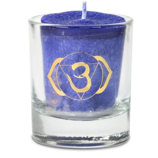 Scented votive candle 6th chakra in
